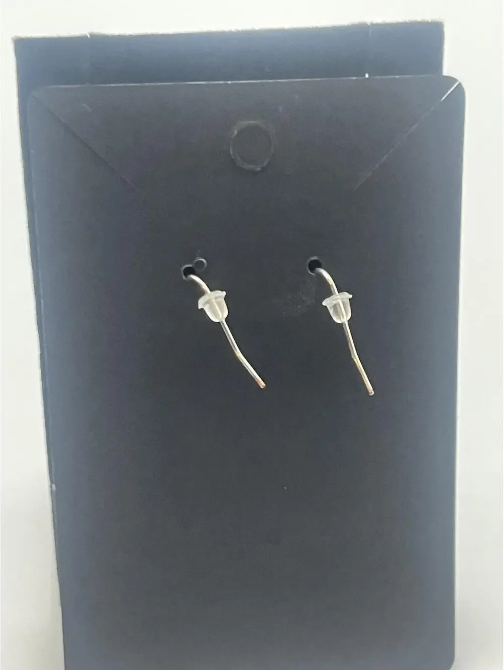 Silver Tone Hammered Disc Drop Earrings